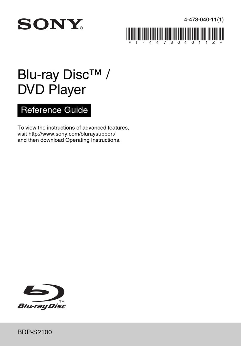 Sony BDP-S2100 User manual Sony BDP-S2100 User manual