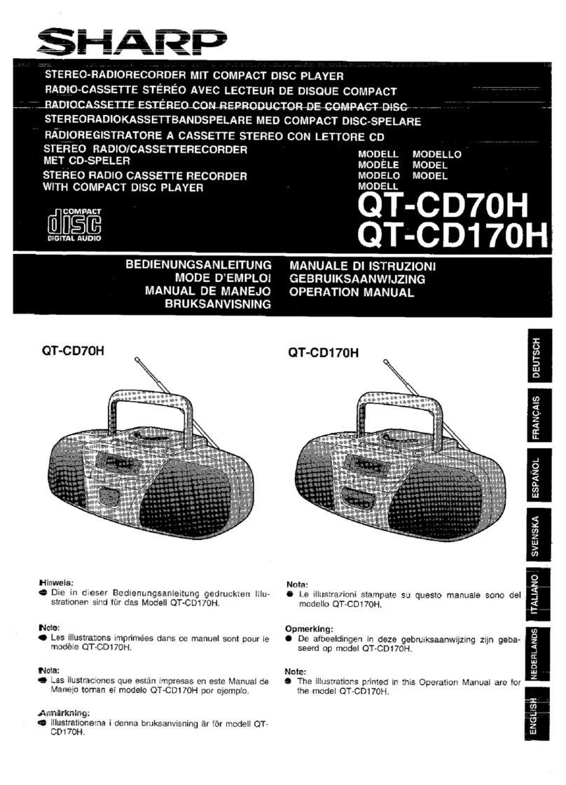 Sharp QT-CD70H Gebruiksaanwijzing