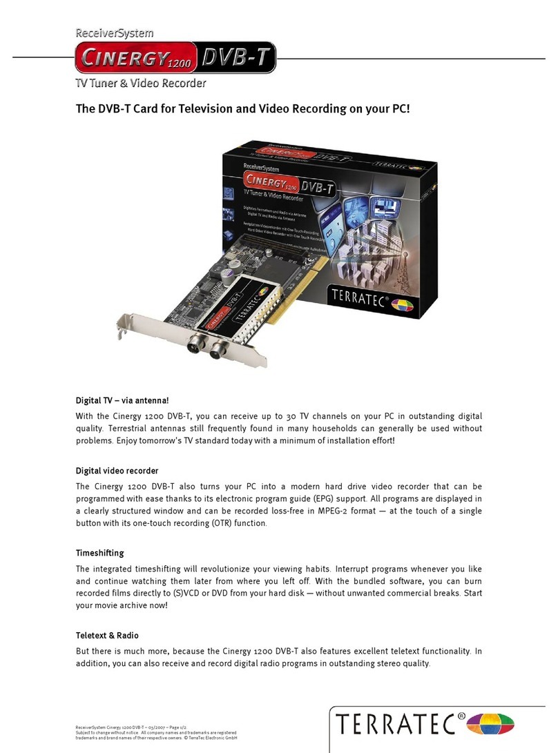 TerraTec Cinergy 1200 DVB-T User manual TerraTec Cinergy 1200 DVB-T User manual