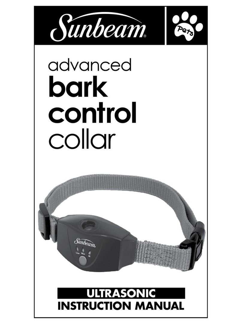 Sunbeam Bark Control Collar User manual Sunbeam Bark Control Collar User manual