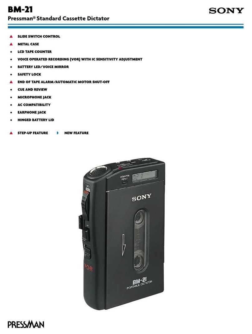 Sony Pressman BM-21 Specifications