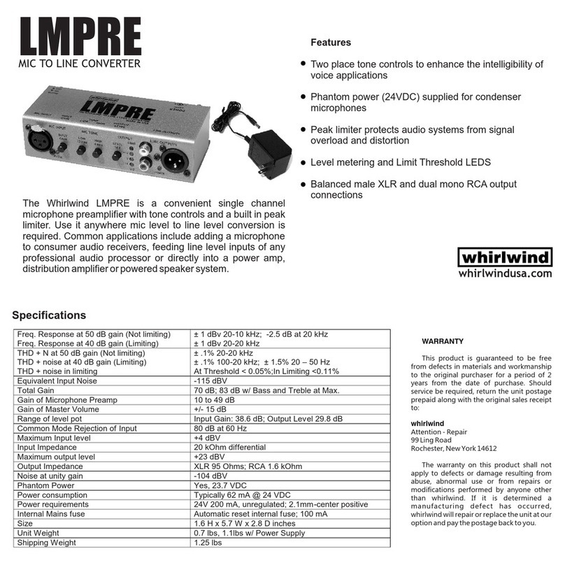 Whirlwind LMPRE quick guide