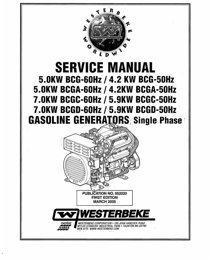 Westerbeke 5.0KW BCG-60Hz Service manual