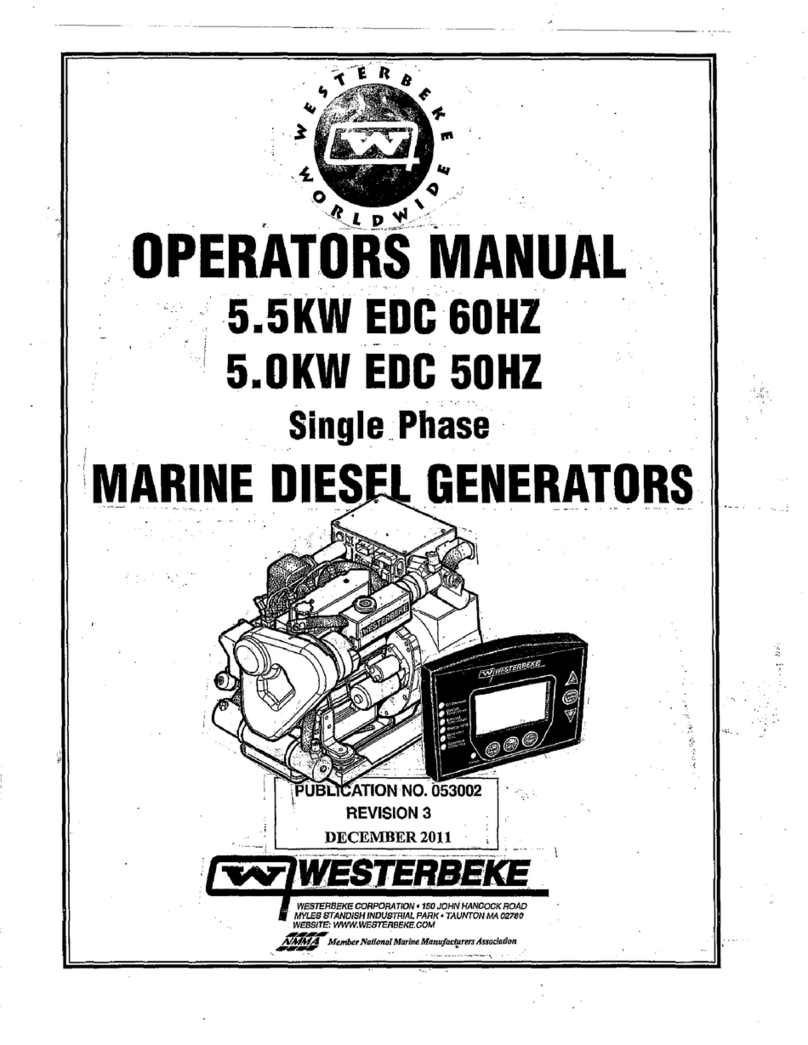 Westerbeke 5.5 kw EDC 60 HZ Operator's manual