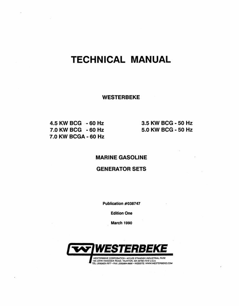 Westerbeke 7.0 KW BGC -60Hz User manual Westerbeke 7.0 KW BGC -60Hz User manual
