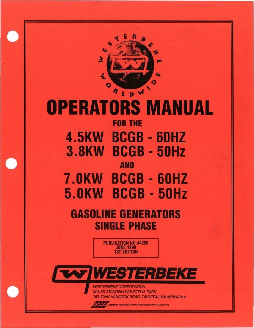 Westerbeke 4.5KW BCGB-60HZ Operator's manual