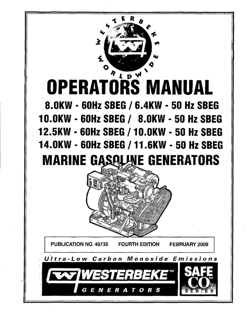 Westerbeke 6.4 KW-50Hz SBEG Operator's manual