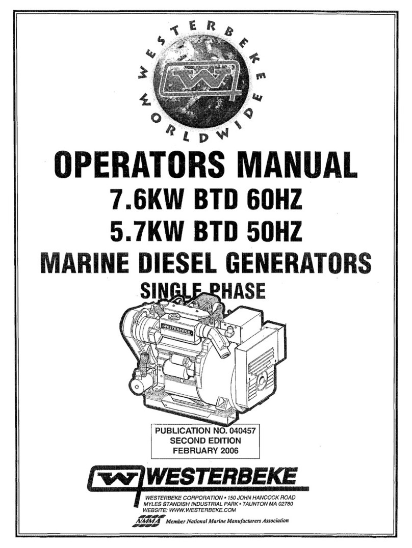 Westerbeke 7.6KW BTD 60Hz User manual
