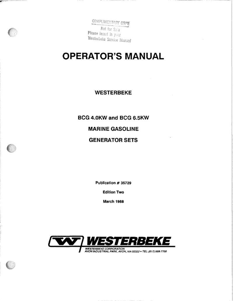 Westerbeke BCG4.0KW User manual Westerbeke BCG4.0KW User manual