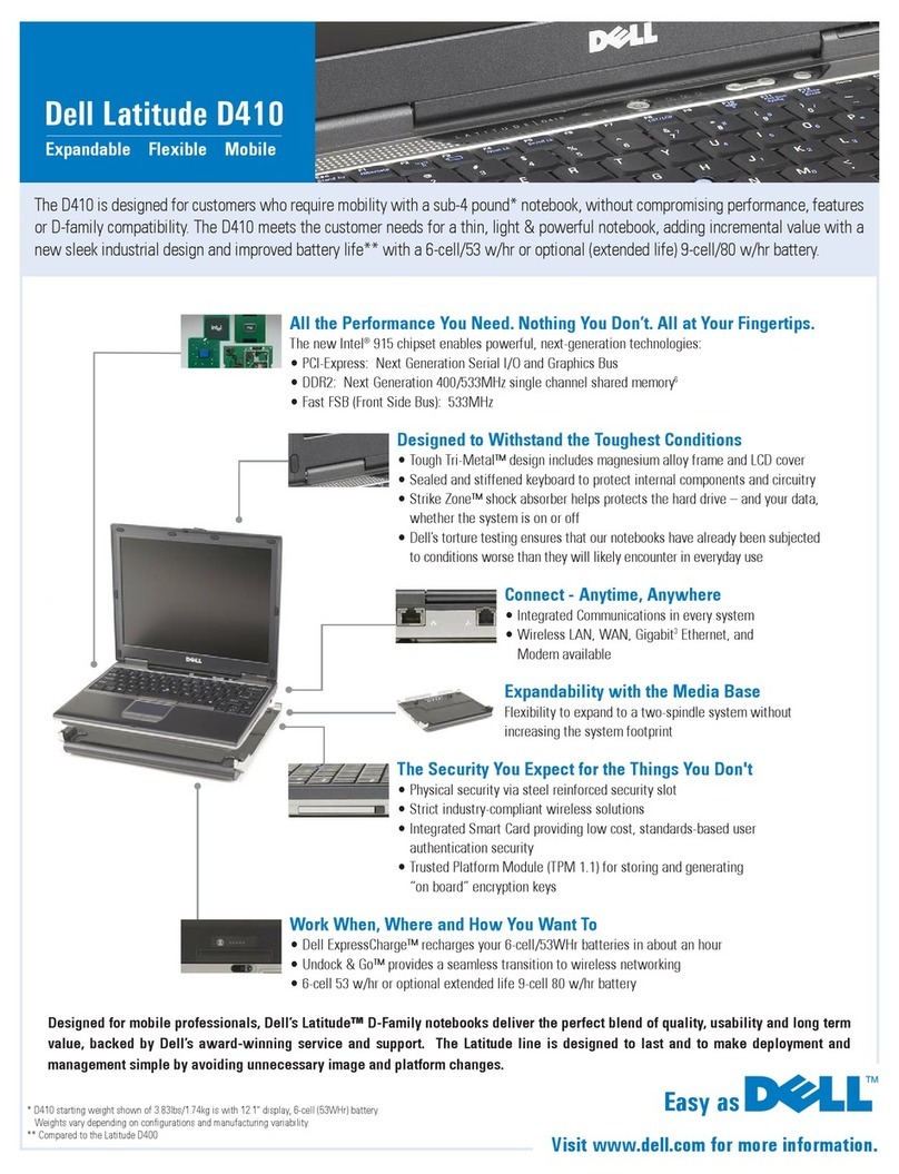 Dell Latitude D410 User manual