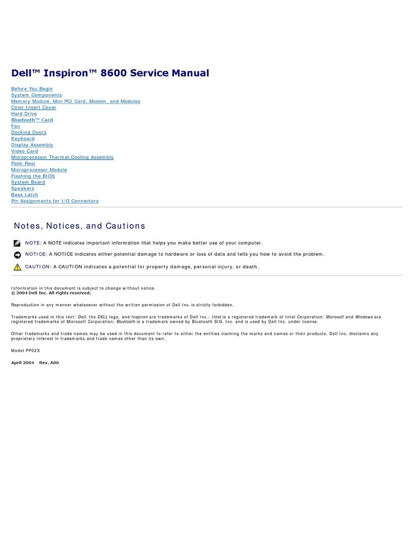 Dell Inspiron 8600 User manual