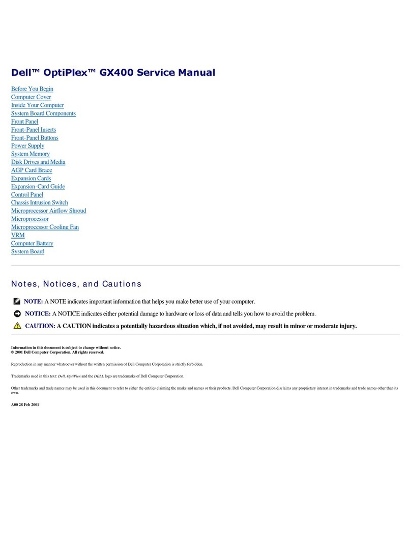 Dell OptiPlex GX400 User manual