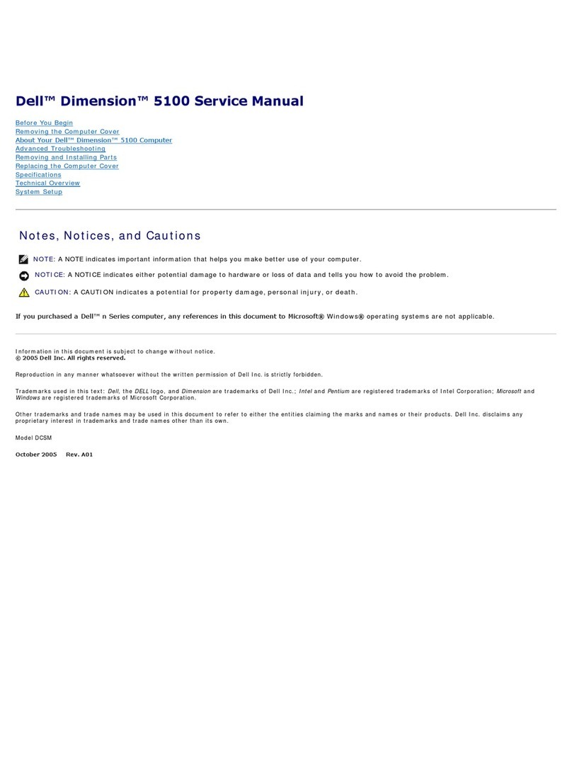 Dell Dimension 5100 Service manual