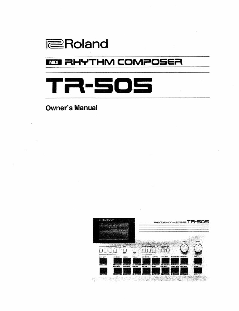 Roland Rhythm Composer TR-505 User manual