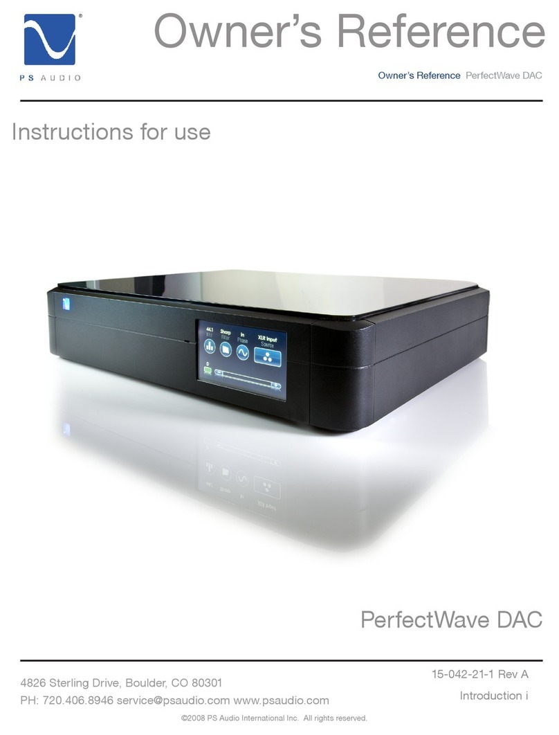 PS Audio PerfectWave User manual