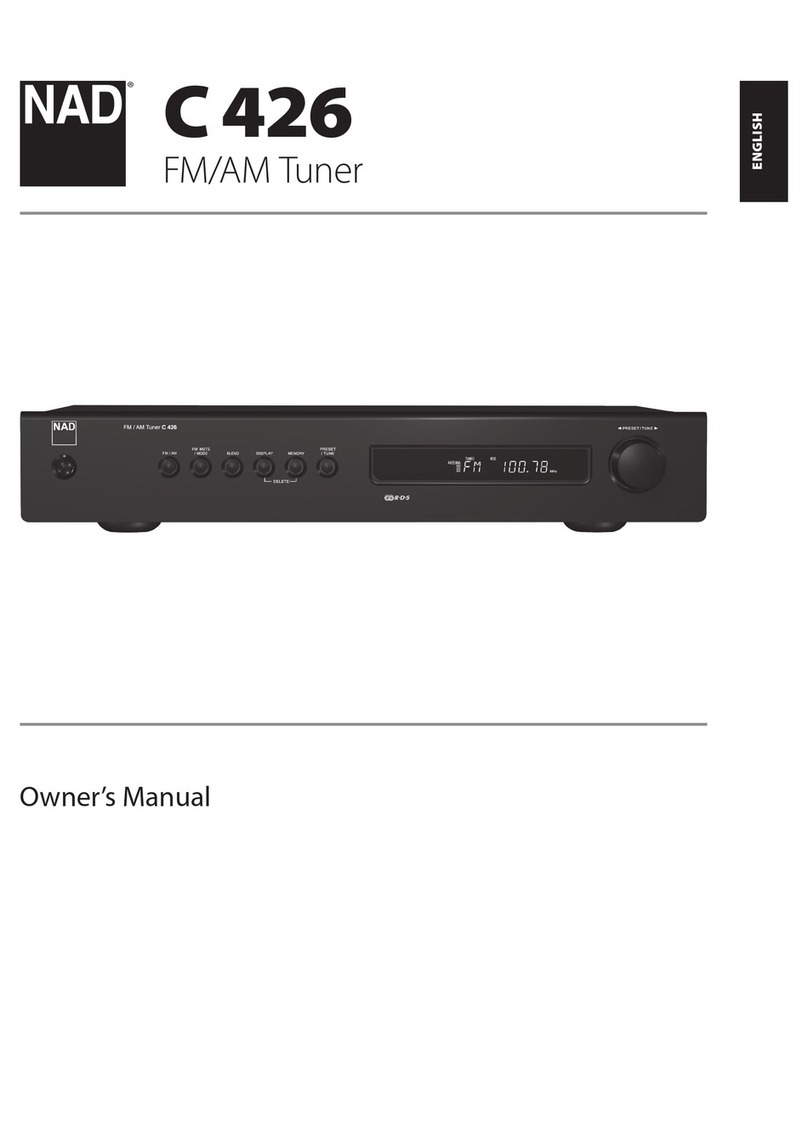 NAD C 426 owner's manual