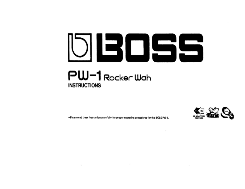 BOSSCO Boss PW-1 instructions
