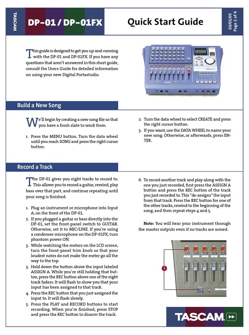 Tascam DP-01 User manual