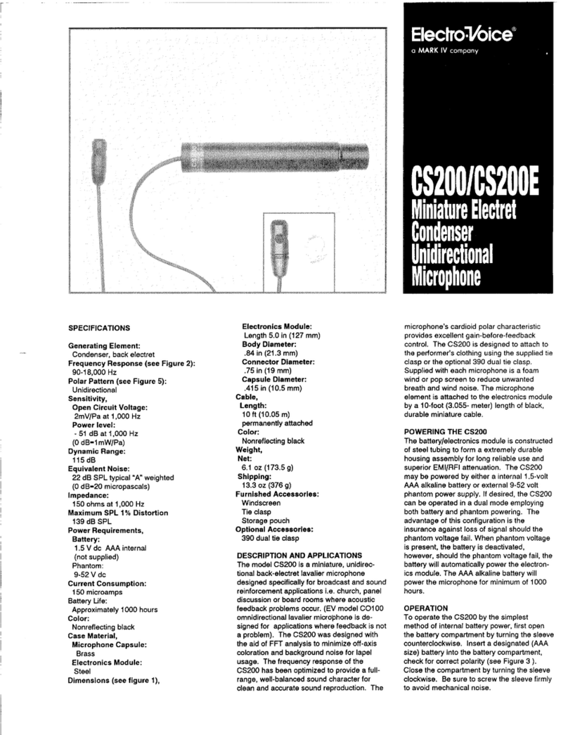 Electro-Voice CS200 Specifications