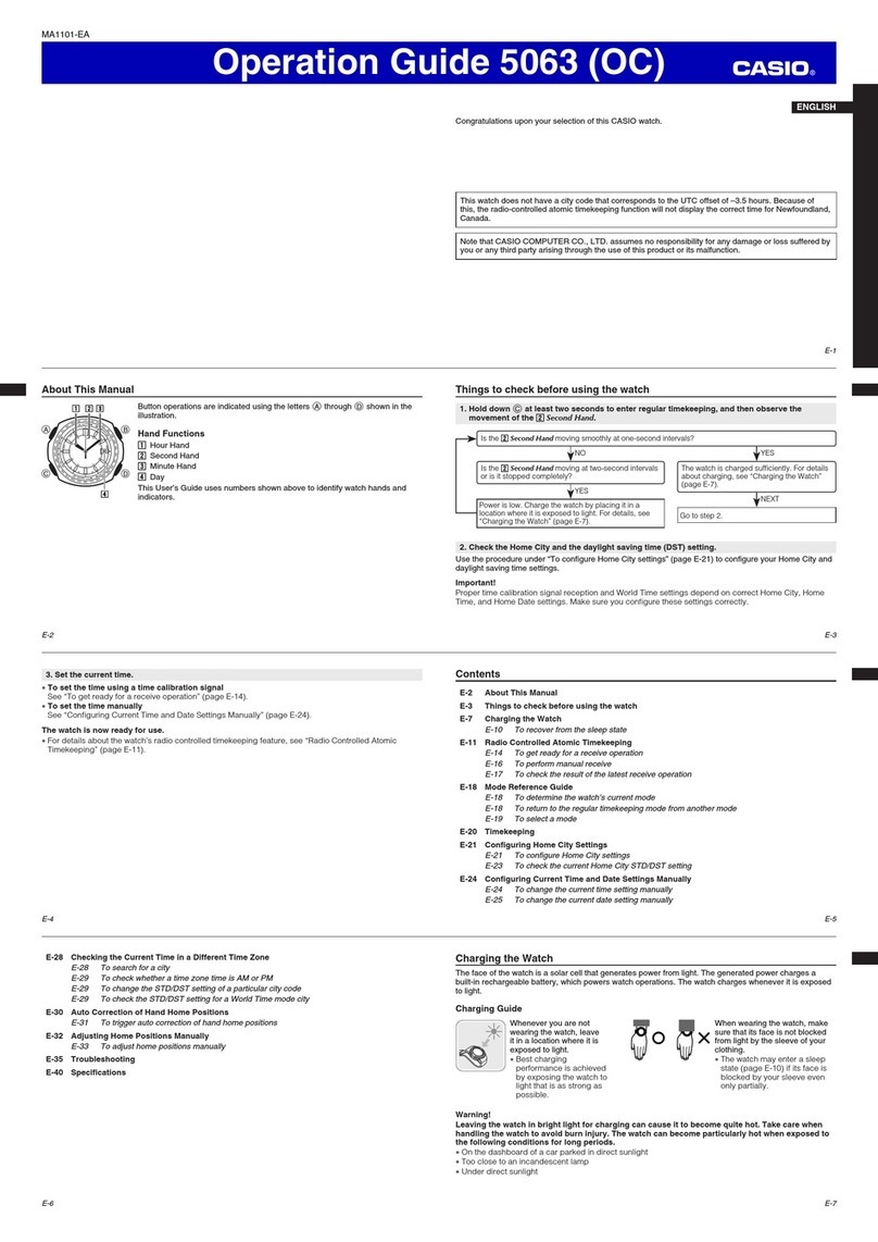 Casio 5063 User manual