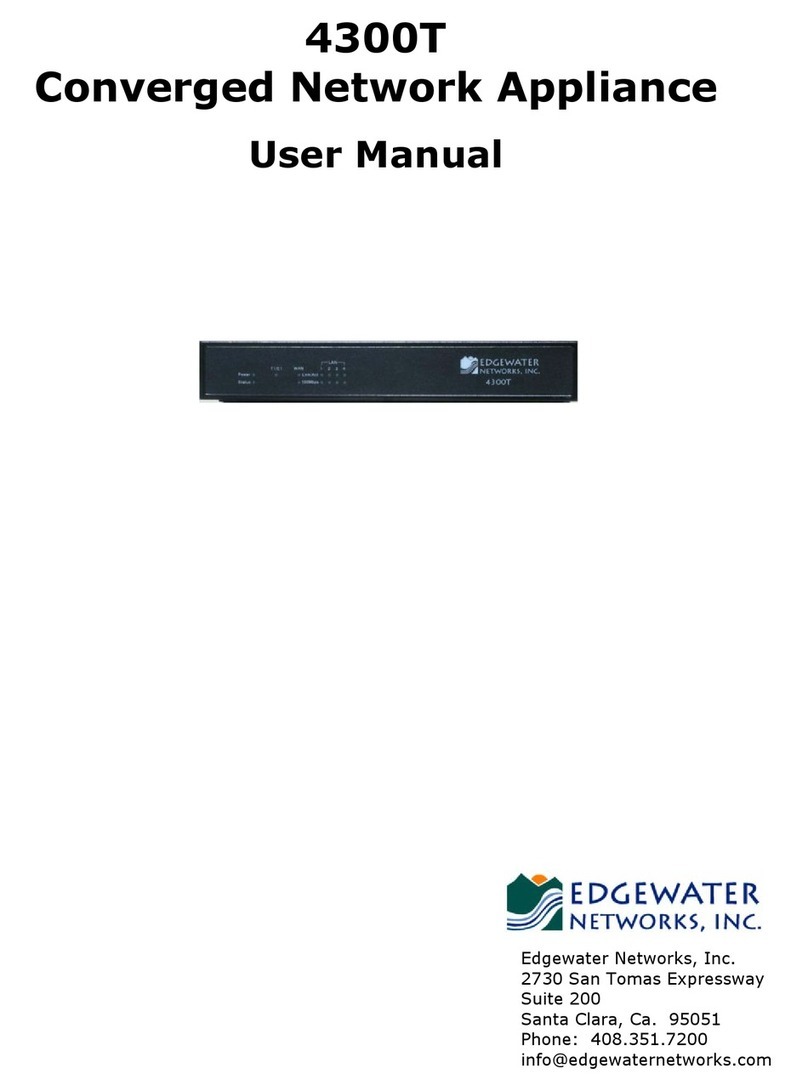 Edgewater Networks 4300T user manual