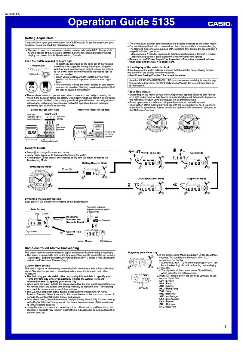 Casio 5135 User manual