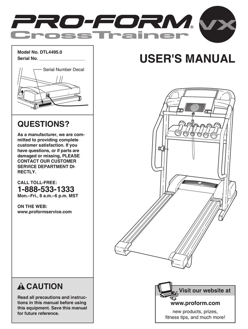 Pro-Form VX User manual