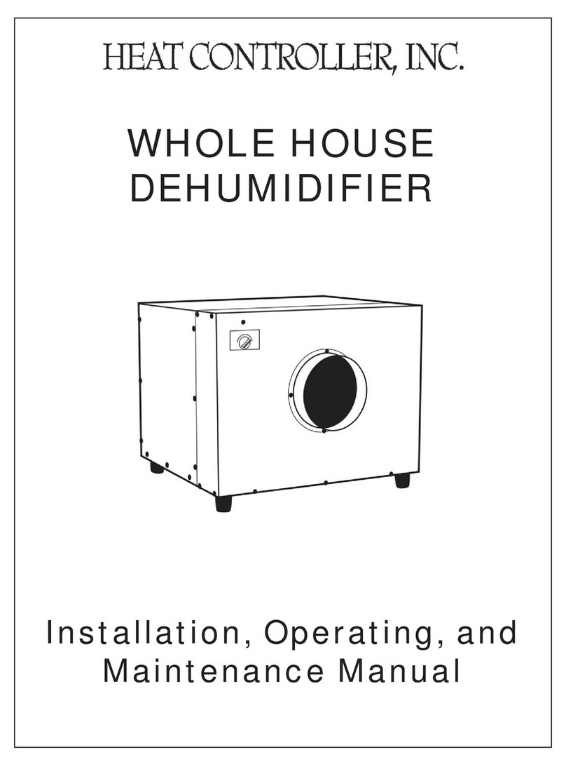 Heat Controller WHOLE HOUSE DEHUMIDIFIER User manual