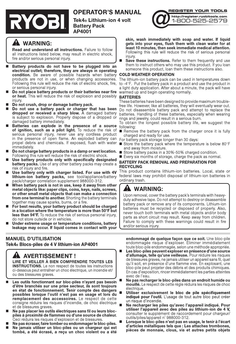 Ryobi AP4001 Operator's manual