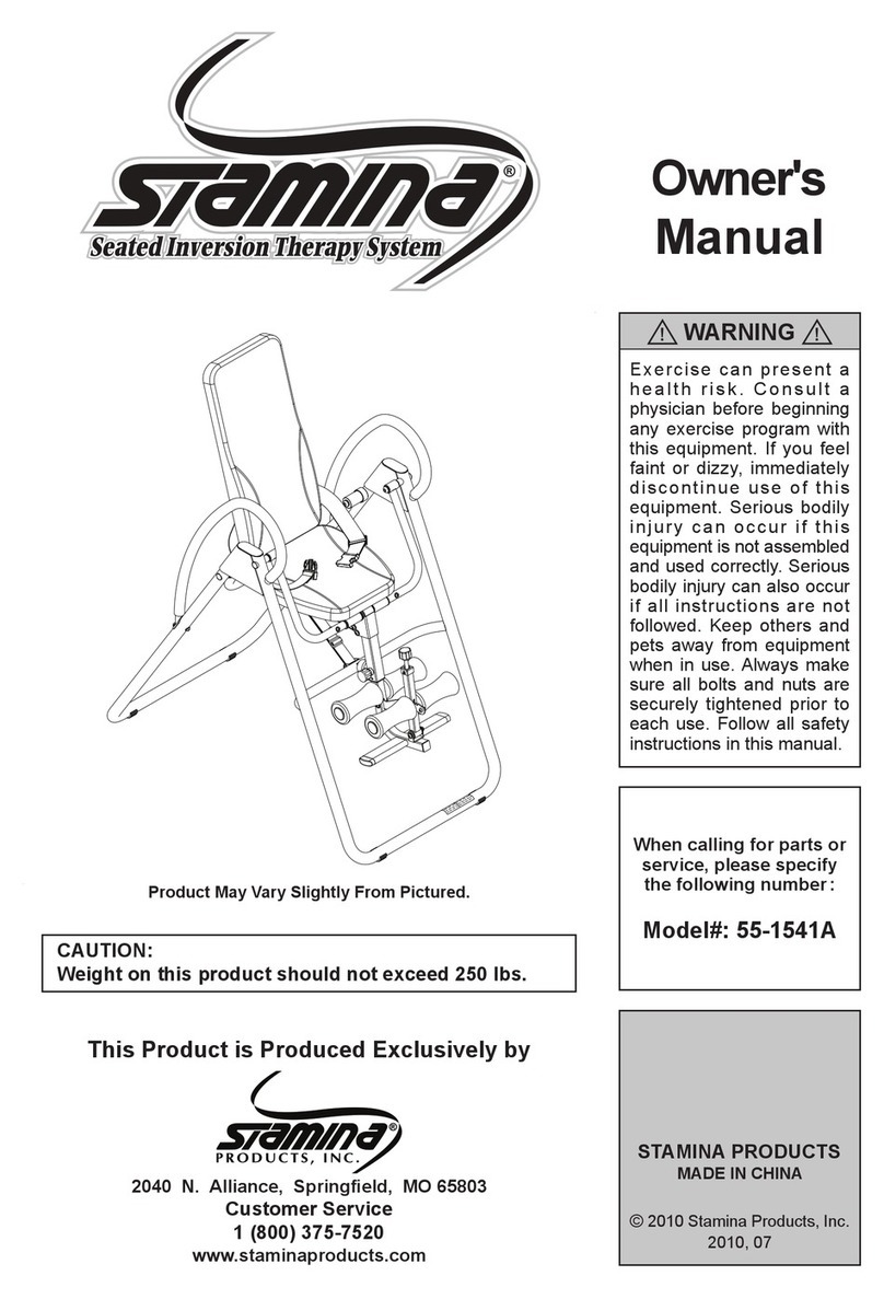 Stamina Seated Inversion Therapy System owner's manual
