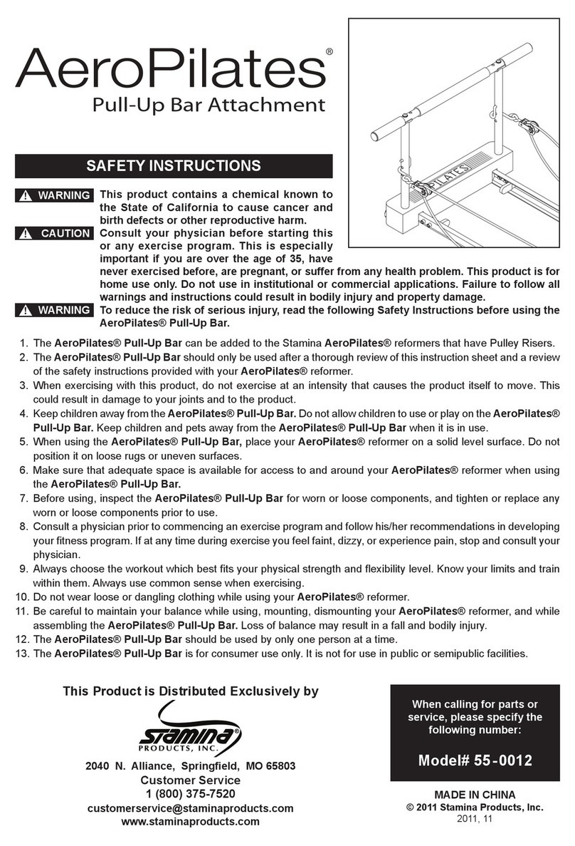 Stamina AeroPilates Pull-Up Bar User manual