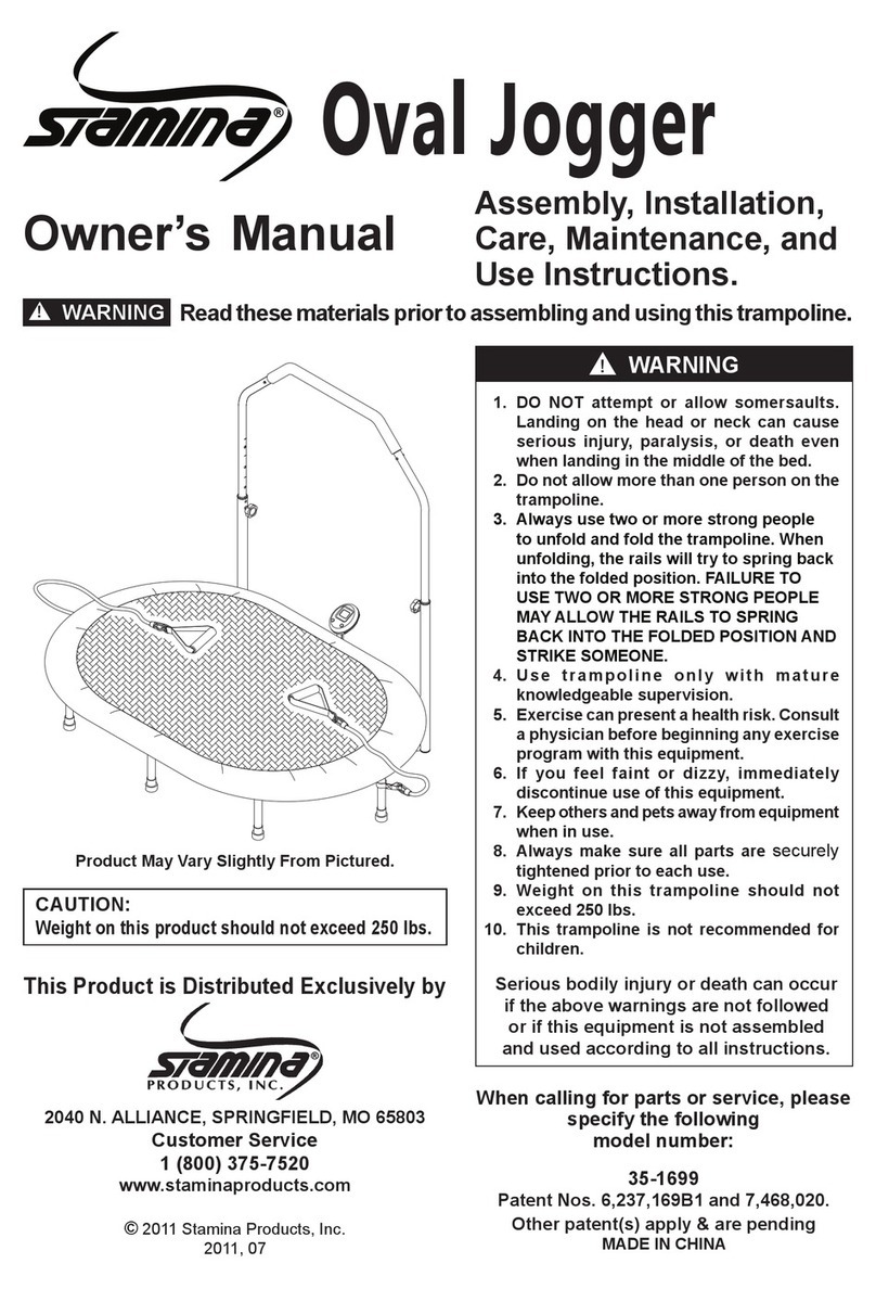 Stamina Oval Jogger User manual