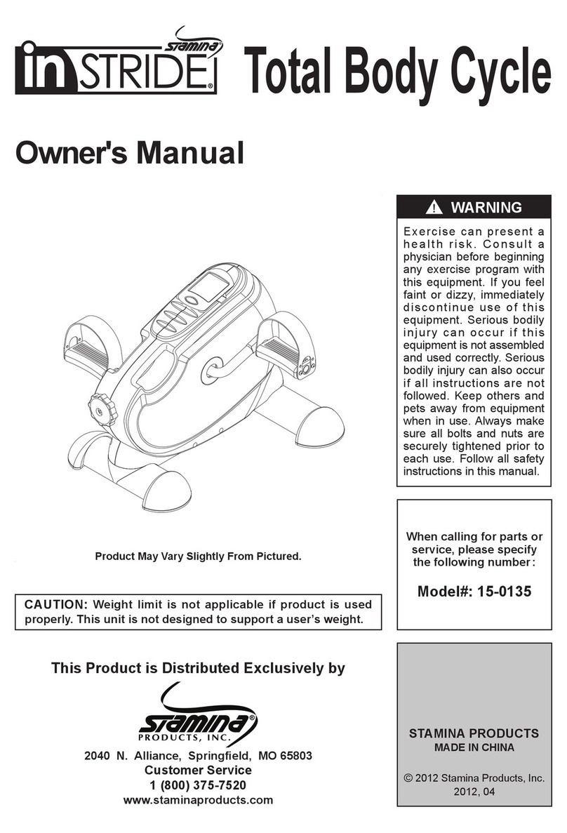 Stamina inStride Total Body Cycle User manual