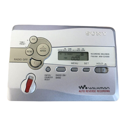 Sony Walkman WM-GX688 operating instructions