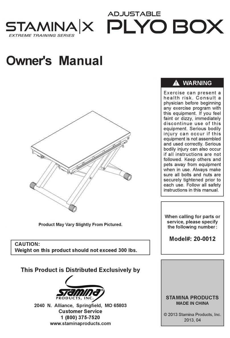 Stamina STAMIN X Adjustable Plyo Box owner's manual