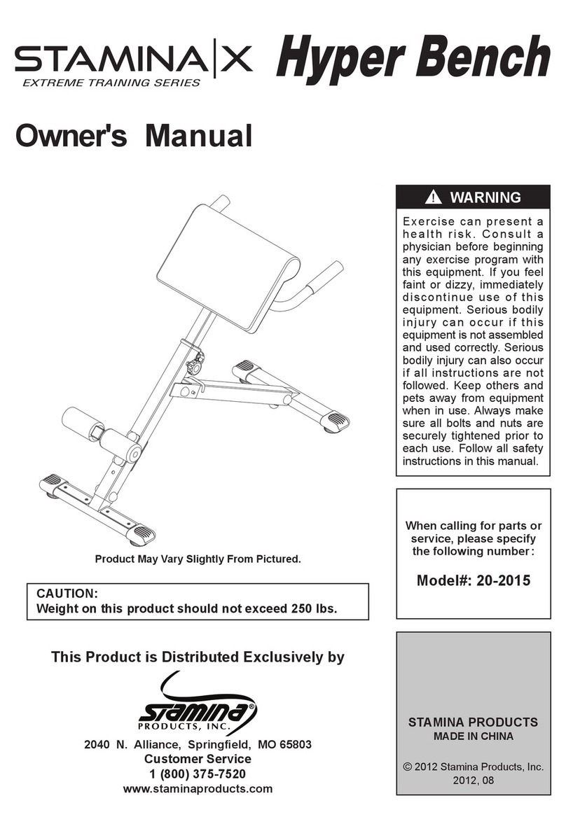 Stamina STAMINA X Hyper Bench User manual