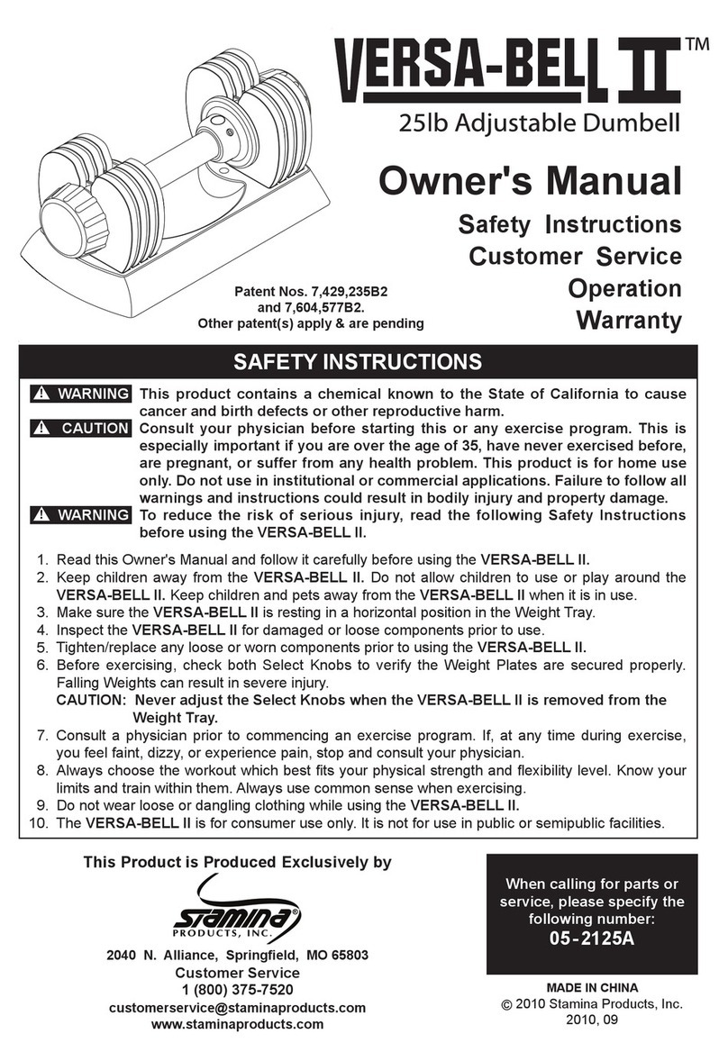 Stamina VERSA-BELL II User manual