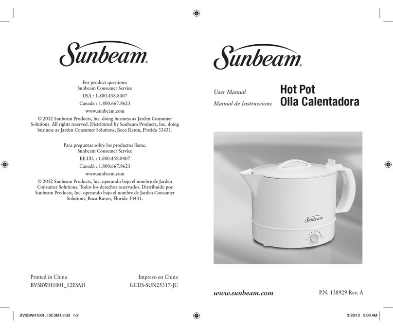 Sunbeam Hot Pot user manual