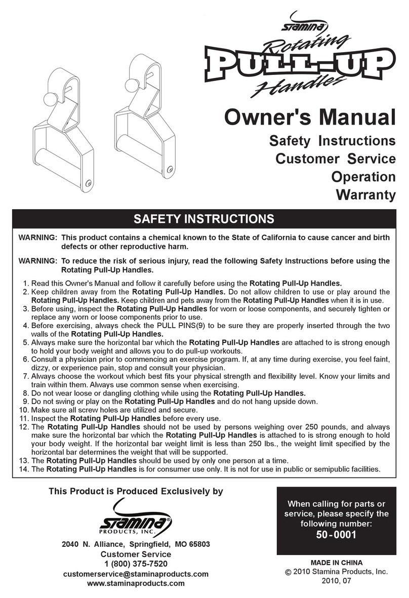 Stamina Rotating Pull-Up Handles User manual