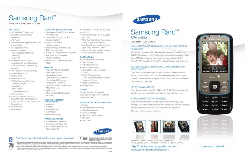 Samsung Rant SPH-m540 User manual
