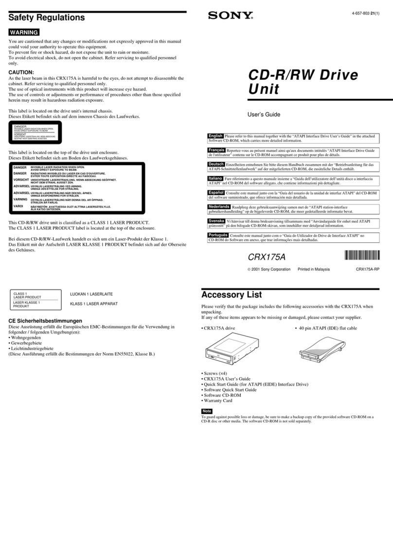 Sony CRX175A User manual