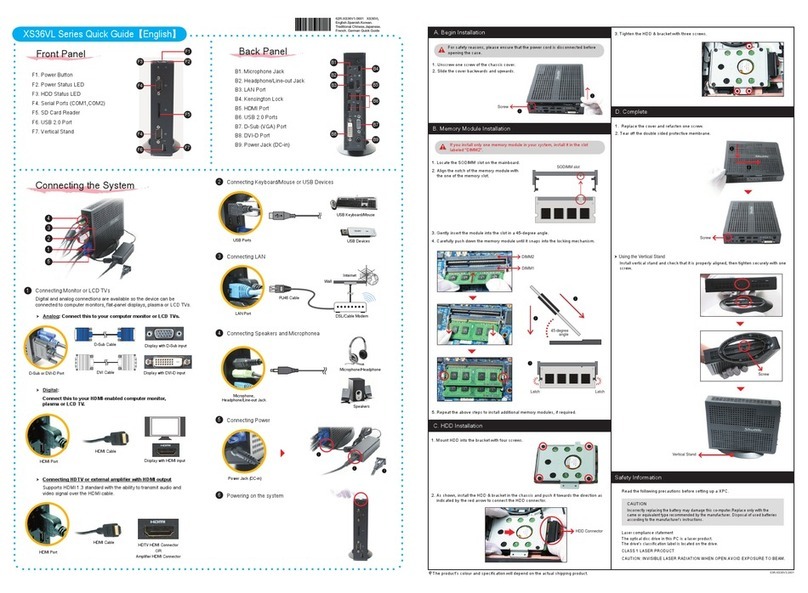 Shuttle XS36VL Series User manual