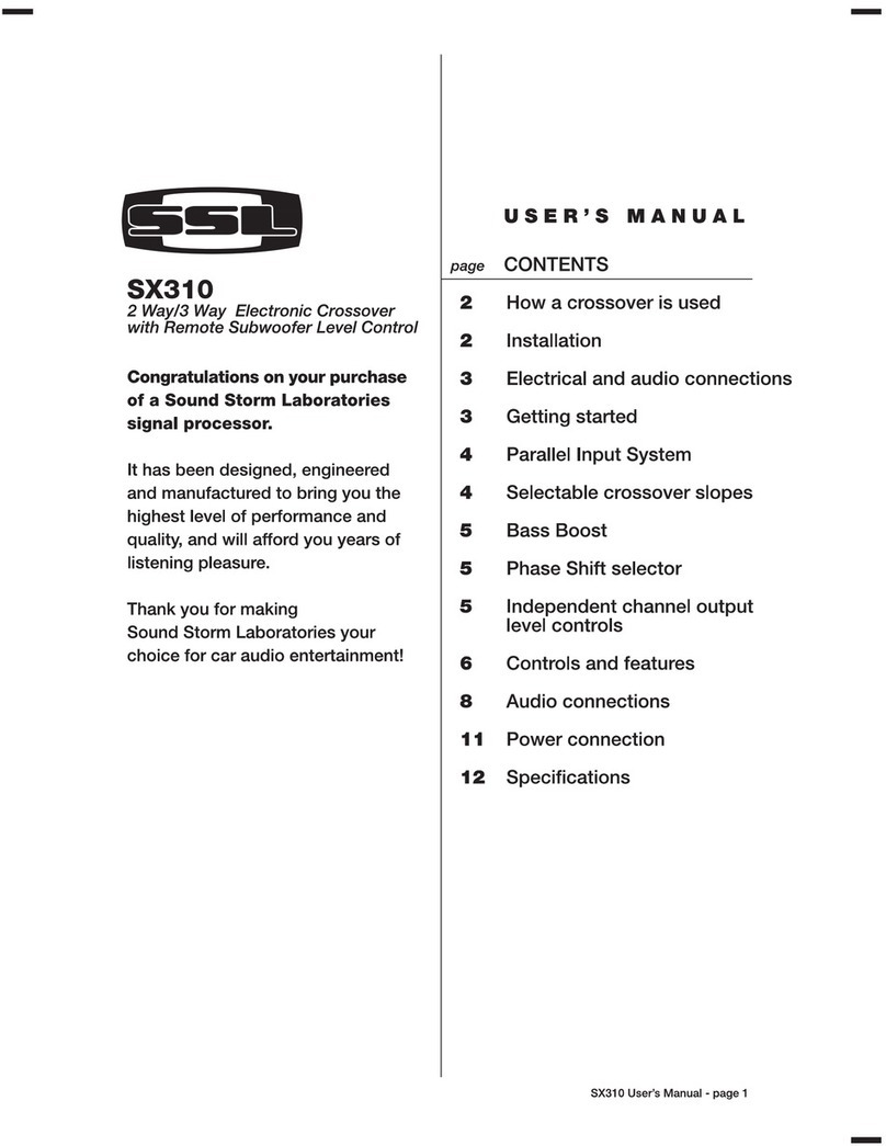 Ssl SX310 user manual