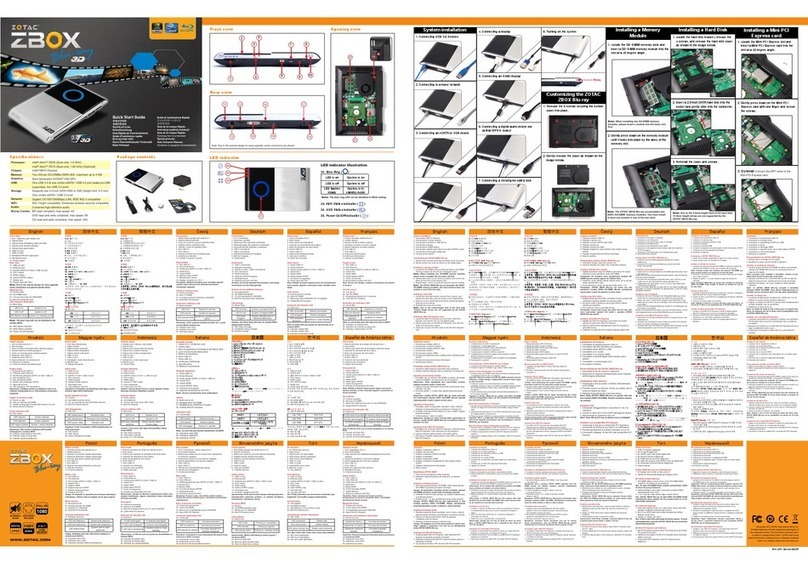 Zotac ZBOX series User manual