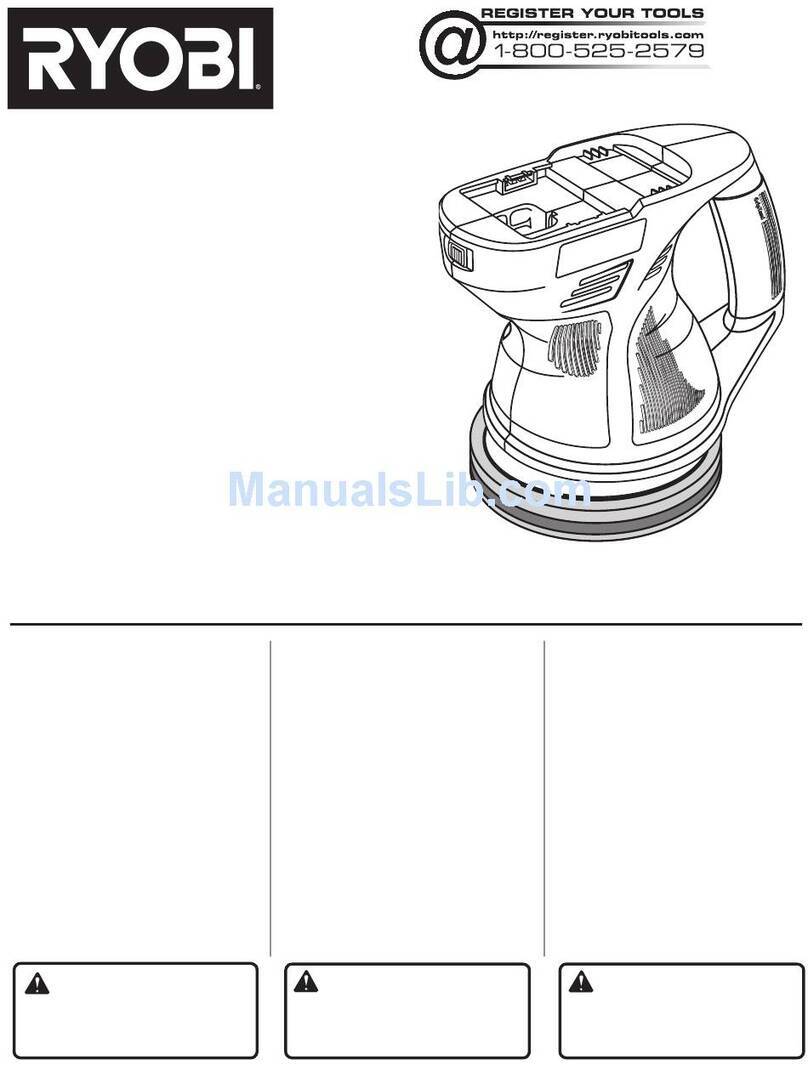 Ryobi P430 User manual