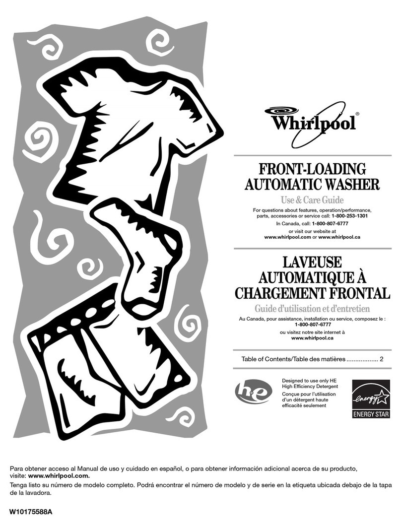 Whirlpool FRONT-LOADINGAUTOMATIC WASHER User manual