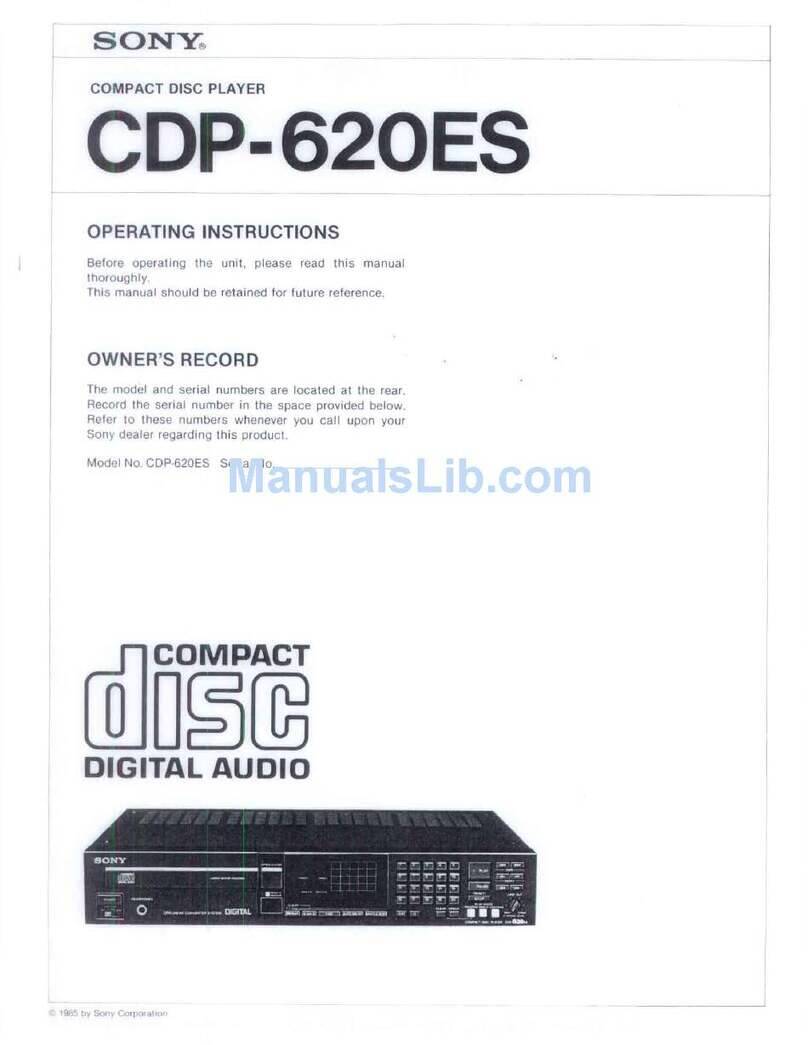 Sony CDP-62OES User manual