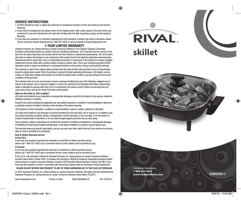 Rival CKRVSK11 owner's guide