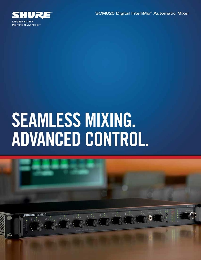 Shure SCM820 Digital IntelliMix Specifications
