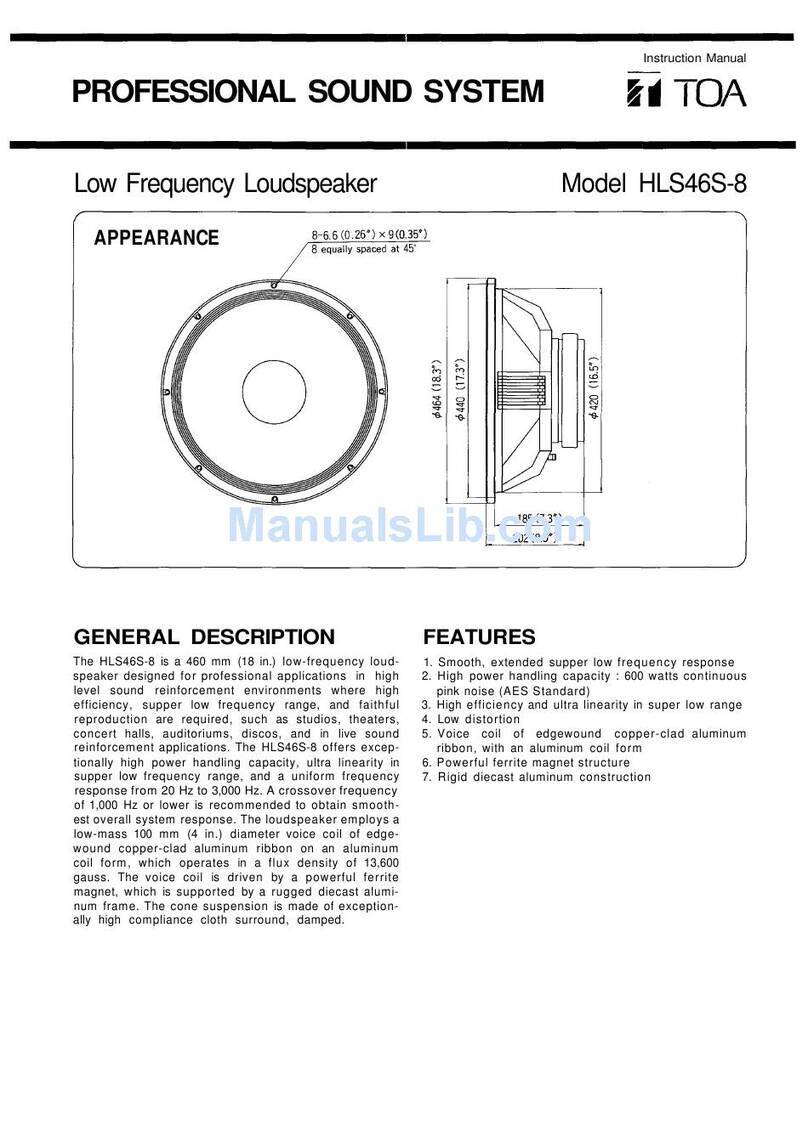 Toa HLS46S-8 User manual